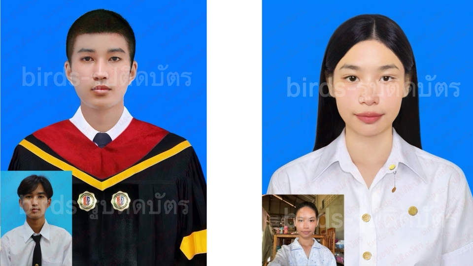 รับแต่งรูปภาพ ปรับแสงภาพ โฟโต้ชอปภาพบัณฑิต ภาพโปรไฟล์