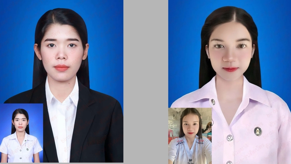 รับแต่งรูปภาพ ปรับแสงสี ผิวสวย ด้วย photoshop ก่อนหลัง