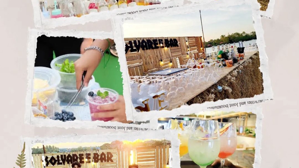 บาร์เทนเดอร์หญิงมืออาชีพบริการเครื่องดื่มงานปาร์ตี้