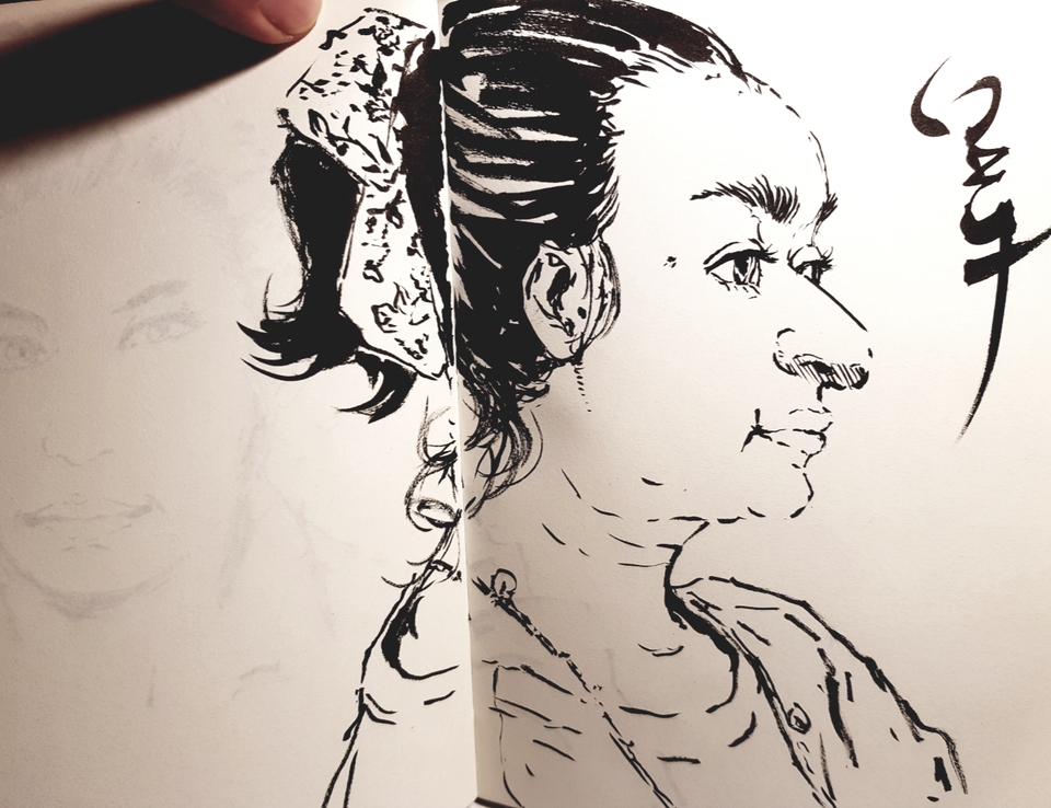 รับวาดภาพเหมือน ภาพวาดเส้นคน สไตล์การ์ตูน