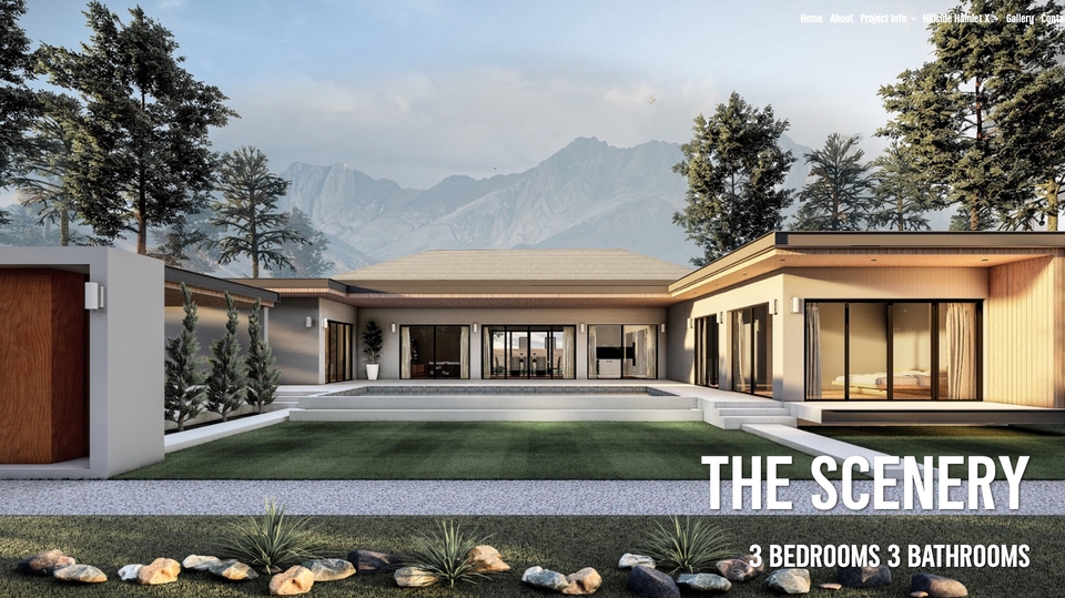 รับทำเว็บไซต์ขายบ้านสวยหรู ออกแบบเว็บอสังหา 3 ห้องนอน 3 ห้องน้ำ