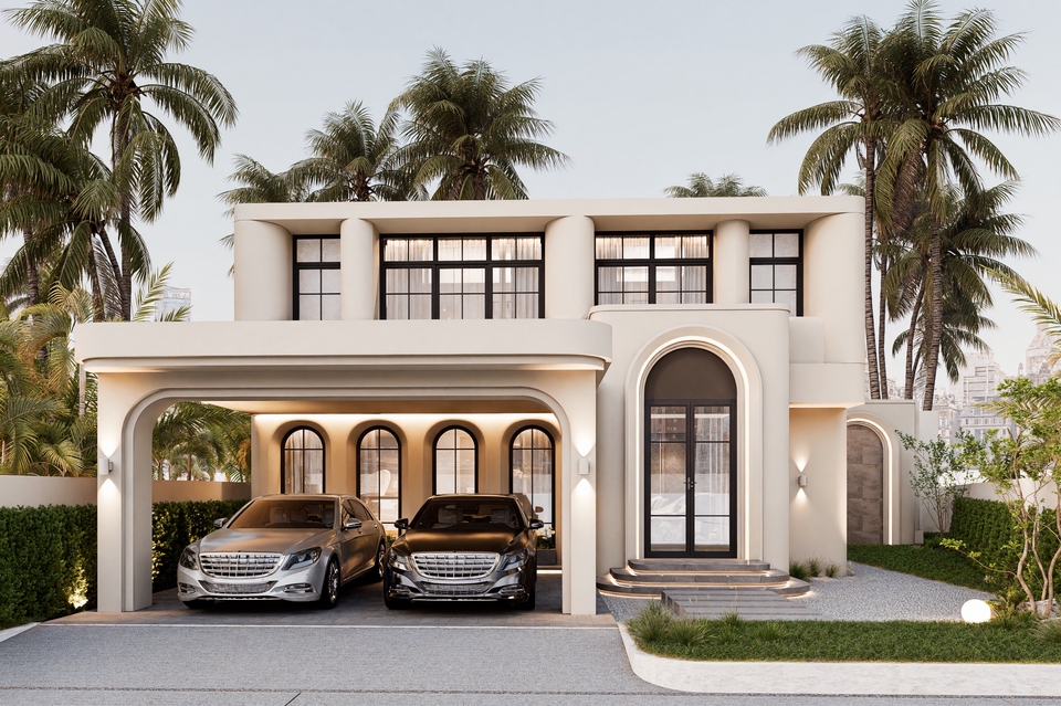 รับออกแบบบ้านหรูสไตล์โมเดิร์น พร้อมที่จอดรถสวยงาม บ้านสองชั้นตกแต่งด้วยสถาปัตยกรรมที่โดดเด่น รับออกแบบตกแต่งภายใน ออกแบบบ้าน ออกแบบบ้านผู้สูงอายุ รีโนเวทบ้าน ออกแบบสถาปัตยกรรม ตกแต่งภายใน บ้านสวย