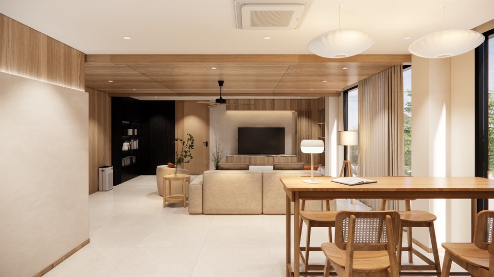 รับออกแบบตกแต่งภายในบ้านสไตล์โมเดิร์นสวยหรู