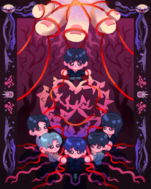 วาดภาพประกอบดิจิตอลเพ้นท์กลุ่มเด็กน่ารัก  ภาพประกอบนิทาน