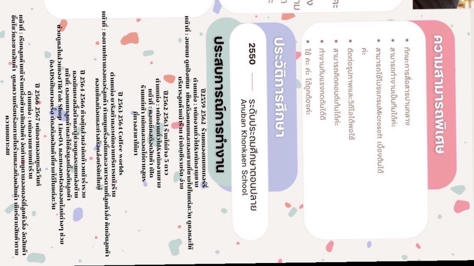 ส่วนนี้เป็นเรซูเม่เบื้องต้นคร่าวๆเพื่อประกอบการพิจารณานะคะ