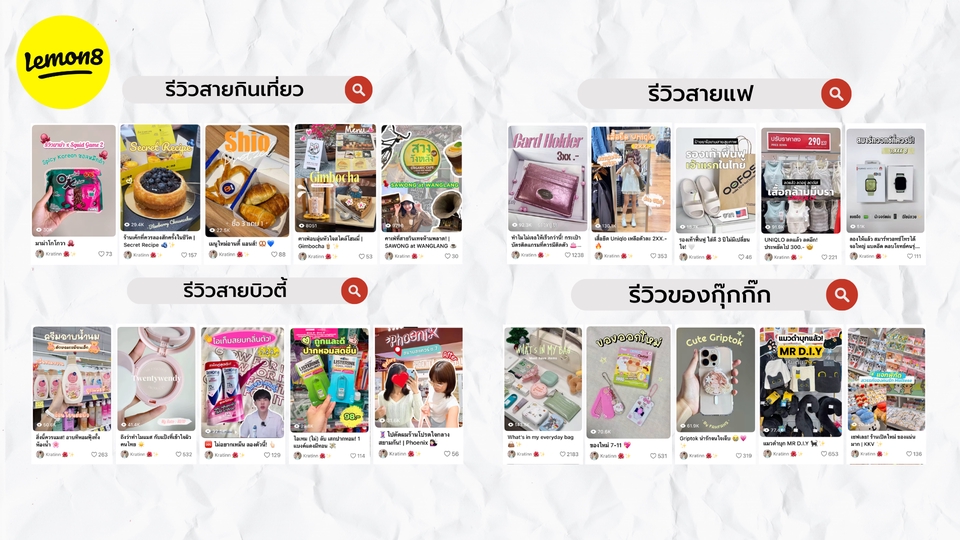 รีวิวสินค้า จ้างเน็ตไอดอล บล็อกเกอร์รีวิวสินค้า
