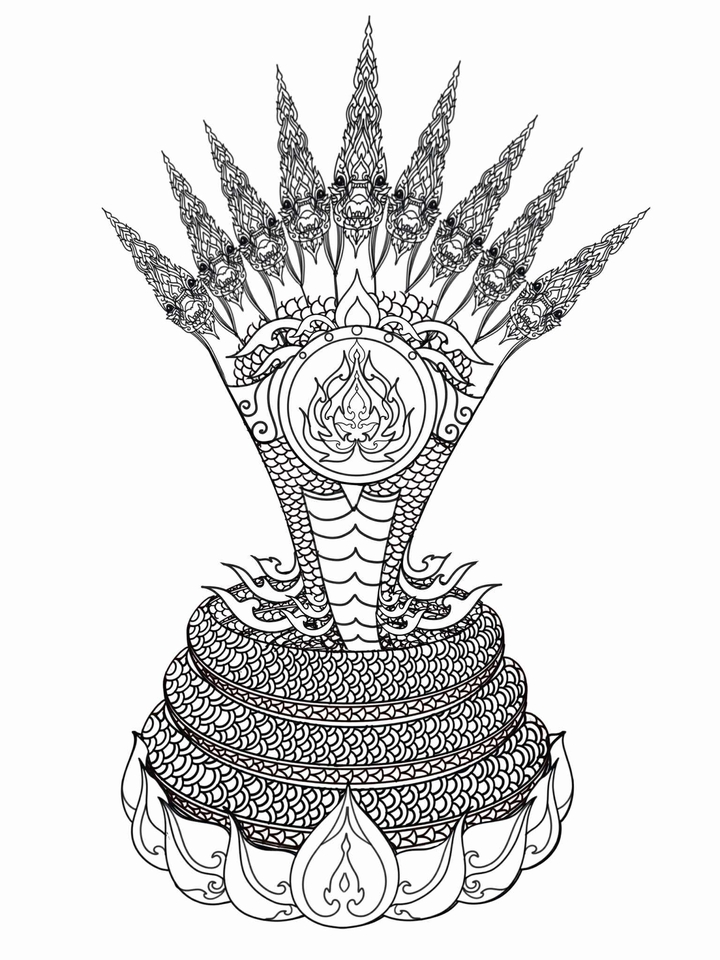 ออกแบบตัวละครแฟนตาซี มังกรเจ็ดเศียร ศิลปะไทย