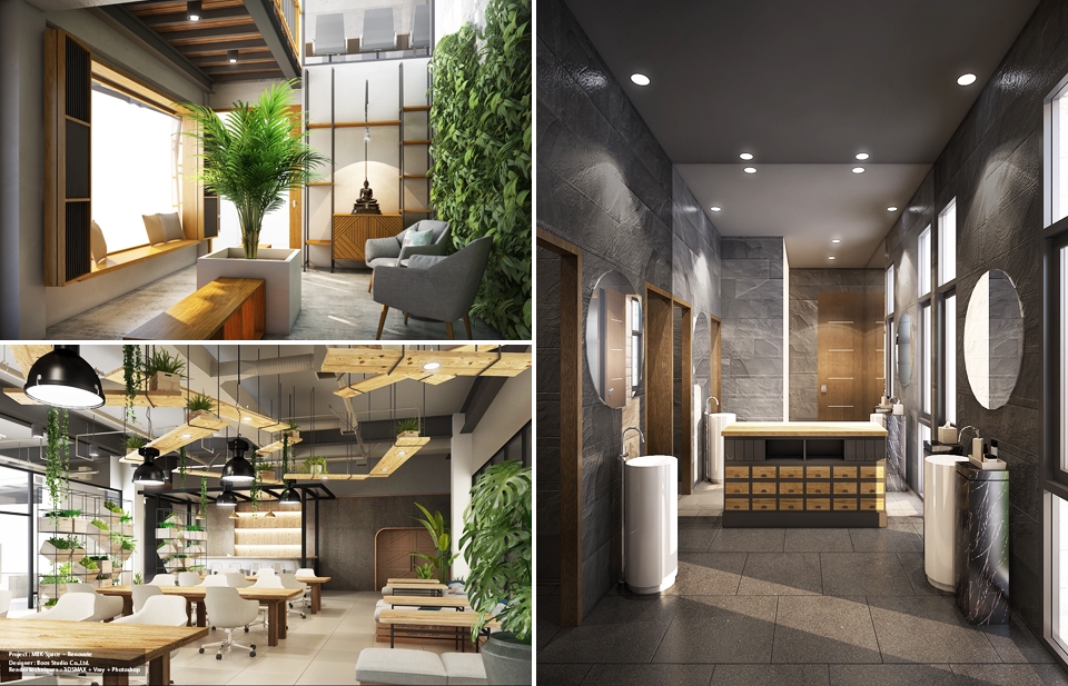 ออกแบบร้านค้า3D perspective รับทำภาพ3มิติสวย