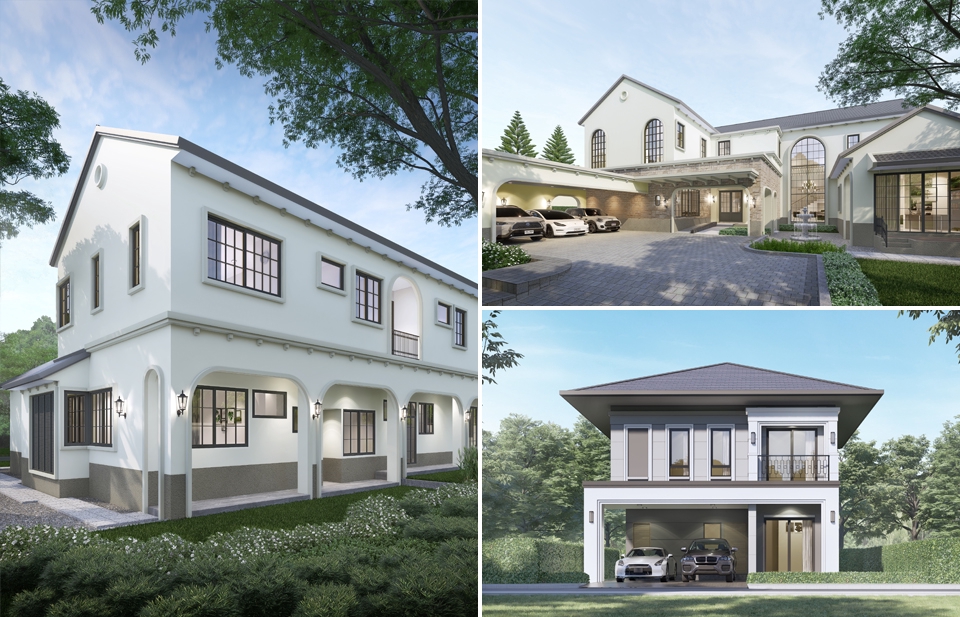 ออกแบบบ้าน3D perspective โมเดลบ้าน3มิติ ราคาถูก