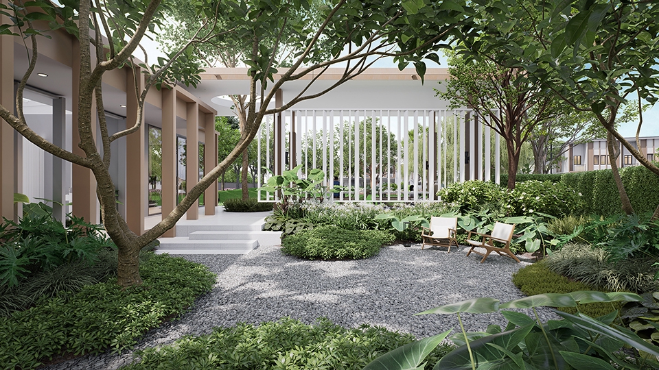 รับออกแบบบ้าน3D perspective สวยหรู พร้อมสวน