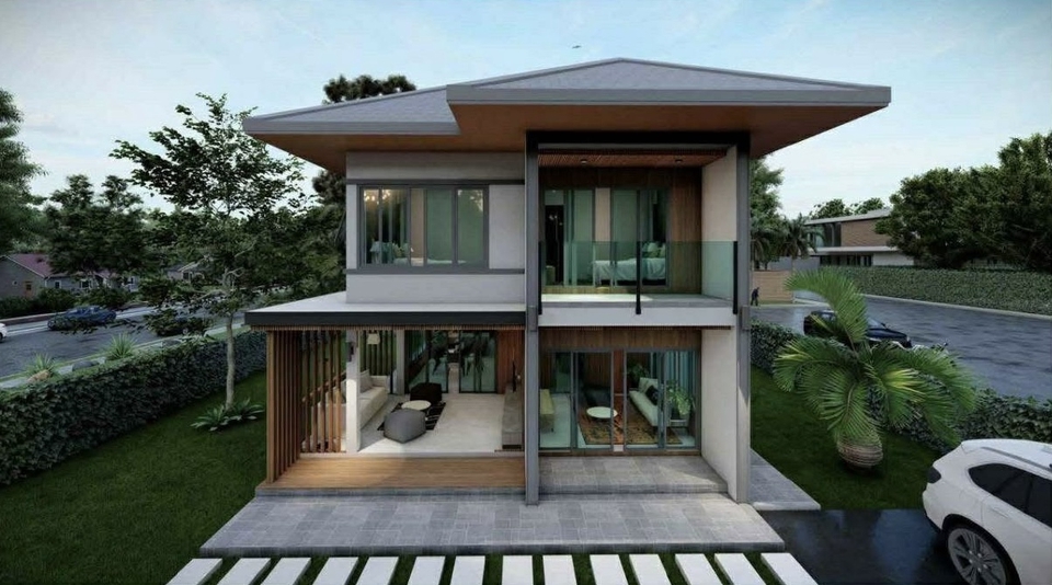 รับเขียนแบบบ้านสองชั้น พร้อมBOQ ออกแบบบ้านสวย แบบบ้านโมเดิร์น
