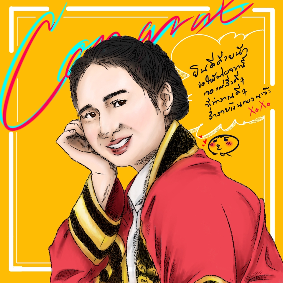 รับวาดรูปการ์ตูน รับปริญญา สไตล์อนิเมะน่ารัก