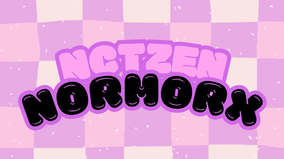 รับออกแบบโลโก้ NCTZEN NORHORX สไตล์น่ารัก สีชมพู