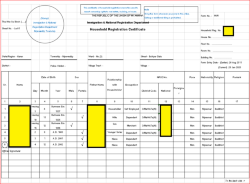 แปลภาษา - แปลเอกสารเกี่ยวกับทะเบียนราษฎร์พม่า เช่น ใบเกิด ทะเบียนบ้าน ทะเบียนสมรส ใบรับรองการศึกษา มรณะบัตรฯลฯ - 14
