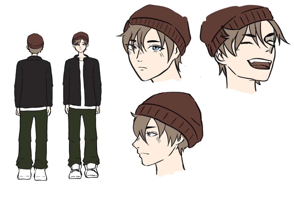 ออกแบบตัวละครชายสไตล์ญี่ปุ่น วาดการ์ตูน คาแรคเตอร์ดีไซน์