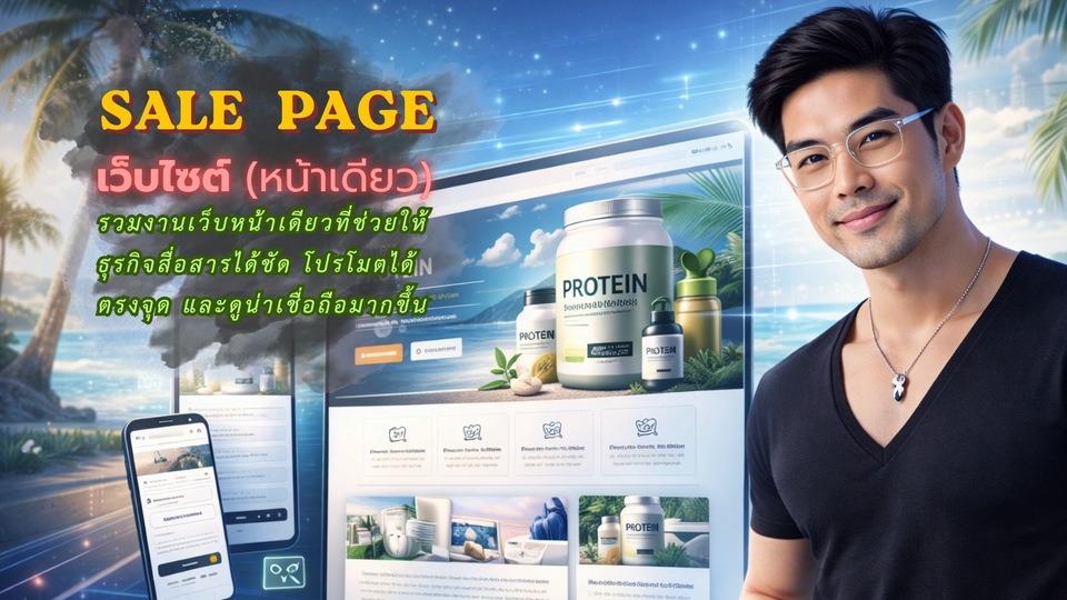 Sale page, landing page, รับทำเว็บไซต์