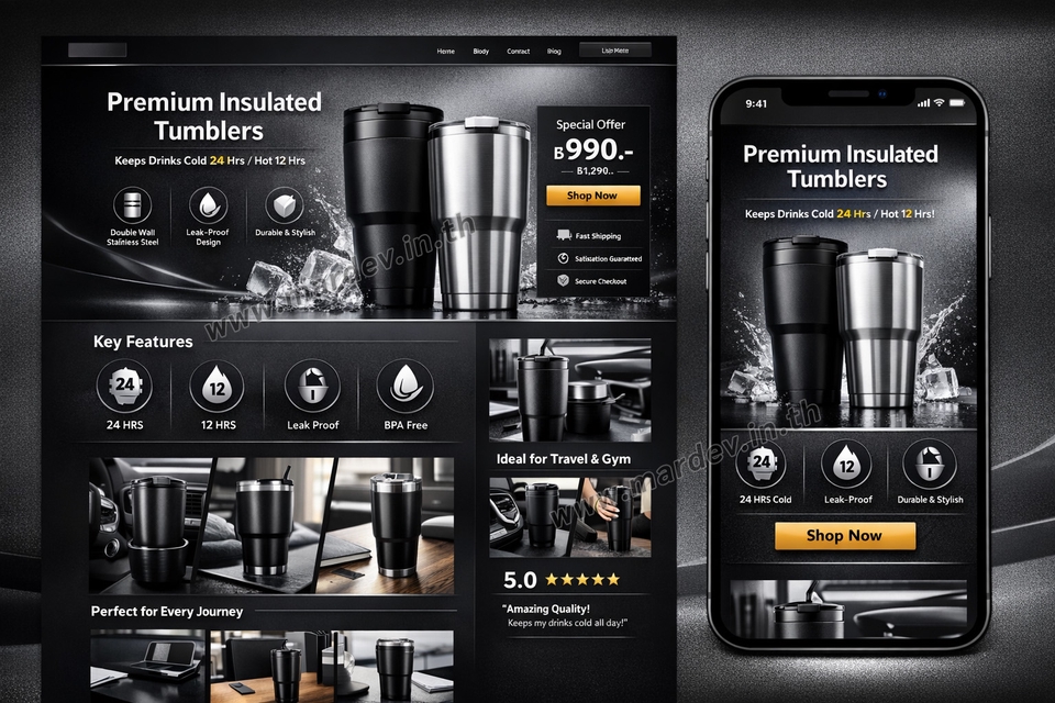 Web Development - รับทำ Website Sale Page / Landing Page (เว็บหน้าเดียว) 5️⃣⭐ - 8
