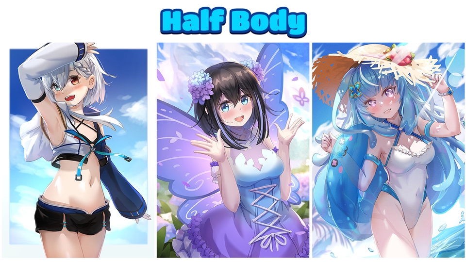 ตัวอย่างงาน Half Body