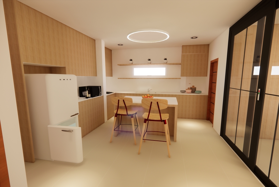 ออกแบบตกแต่งภายในครัวสวยหรู รับออกแบบรีโนเวทบ้าน