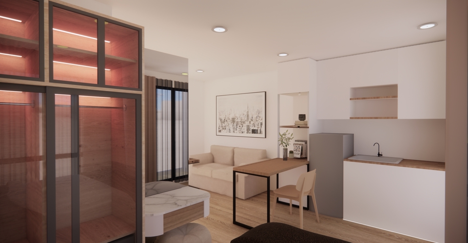 รับออกแบบตกแต่งภายในห้องพักสวยสไตล์โมเดิร์น