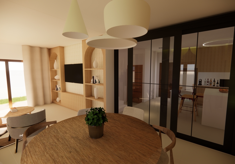 รับออกแบบตกแต่งภายในบ้านสวยสไตล์โมเดิร์น บ้านพักอาศัย