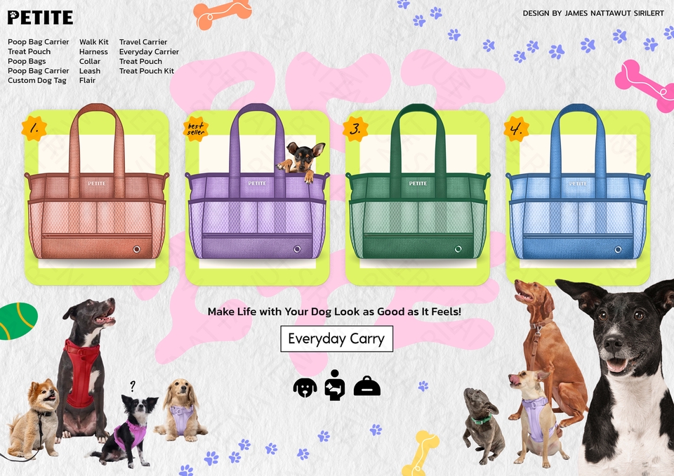 วาด/ออกแบบแพทเทิร์นเสื้อผ้า - รับออกแบบกระเป๋า/ออกแบบเสื้อผ้า/ออกแบบลาย Monogram ( Bags Design Accessory / Fashion Flat Sketches ) - 10