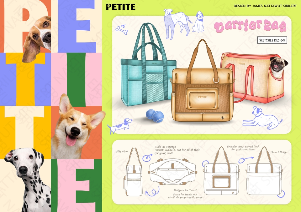 วาด/ออกแบบแพทเทิร์นเสื้อผ้า - รับออกแบบกระเป๋า/ออกแบบเสื้อผ้า/ออกแบบลาย Monogram ( Bags Design Accessory / Fashion Flat Sketches ) - 9