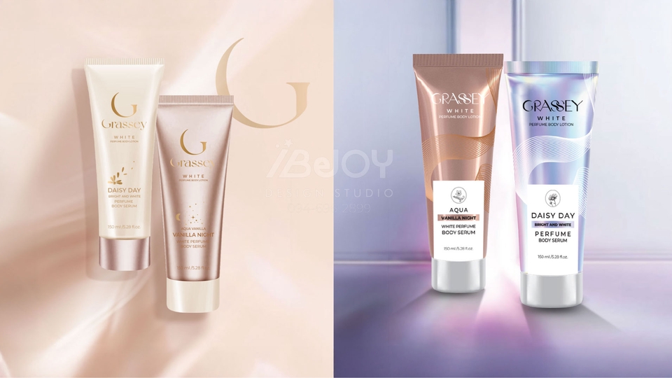 รับทำ 3d สินค้า: ภาพผลิตภัณฑ์บอดี้เซรั่มหลายแบบ จัดทำโดยใช้บริการรับทำโมเดล 3d คุณภาพสูง พร้อมทั้งรับออกแบบ 3d สวยงาม เหมาะสำหรับการโฆษณาสินค้าเครื่องสำอาง