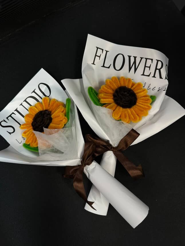 รับจัดดอกไม้ช่อเล็กดอกทานตะวัน ดอกไม้สวย