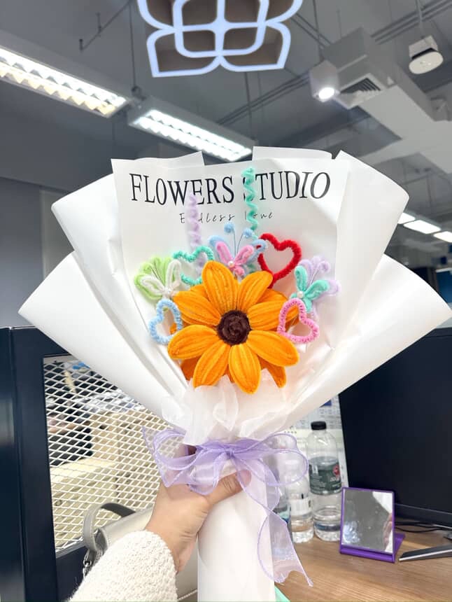 รับจัดดอกไม้สวย ดอกไม้ไหมพรม งานแต่งงาน