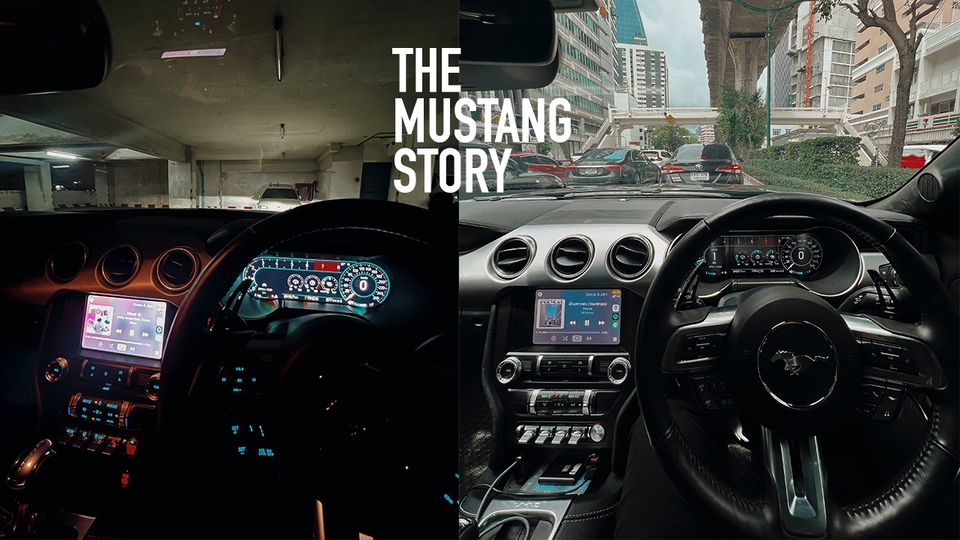 ถ่ายคลิป ถ่ายสตอรี่ในรถ Mustang | FPV มุมคนขับ รถมัสแตง IG Story, Tiktok | เลือก ambient light ได้