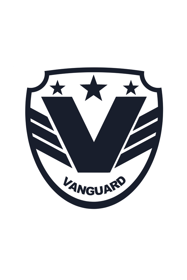 รับออกแบบโลโก้Vanguard สไตล์มินิมอล โลโก้V สีดำ