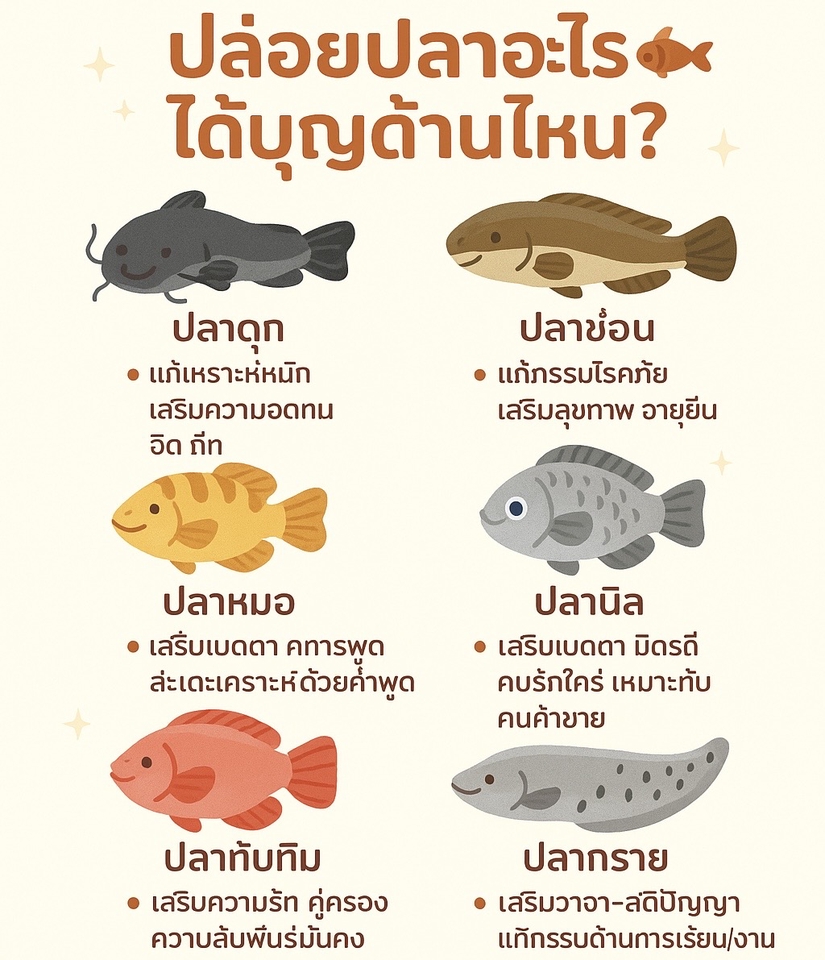 รับจ้างทำบุญปล่อยปลา เสริมดวงชะตา