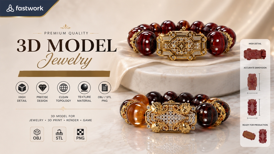 3D Model , ออกแบบ Jewelry ,เครื่องประดับ ,ของตกแต่ง