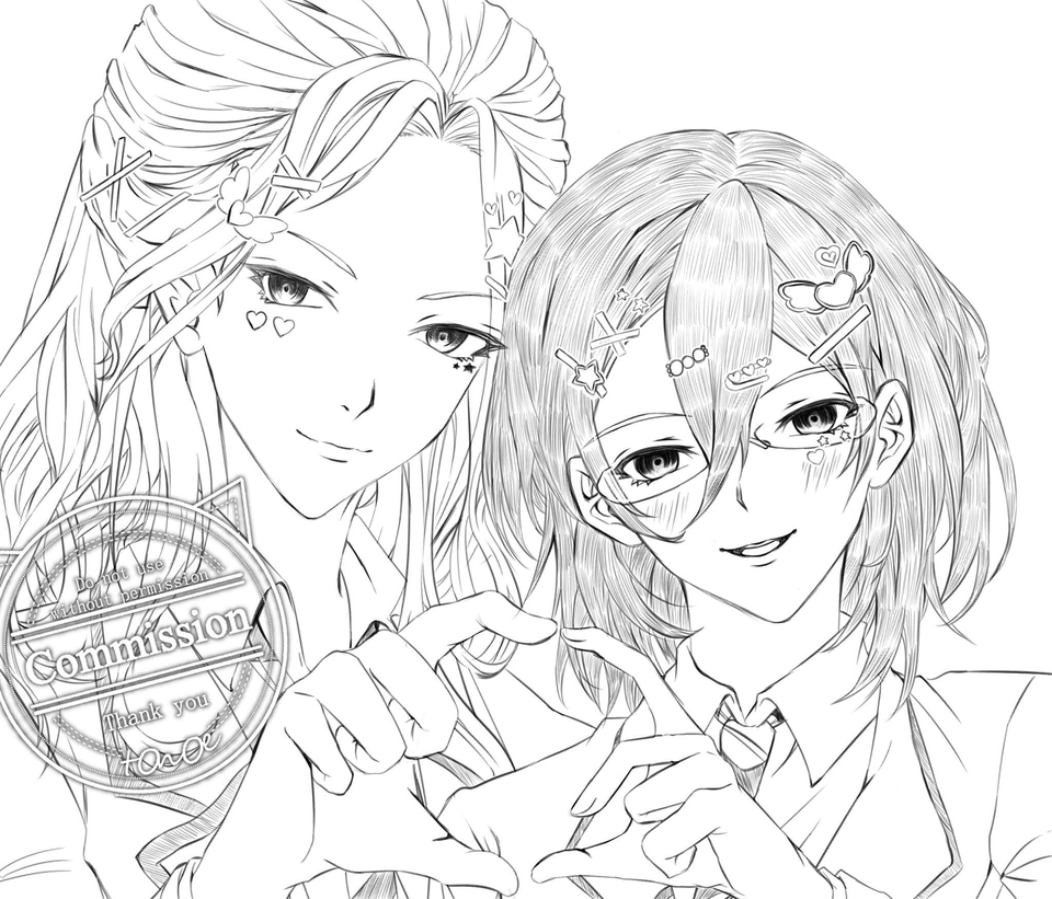 วาดภาพลายเส้น - งานเส้นรัฟ (เส้นเปล่าไม่ลงสี) ตามสเกล/โอมากาเสะ By: tOnOe - 12