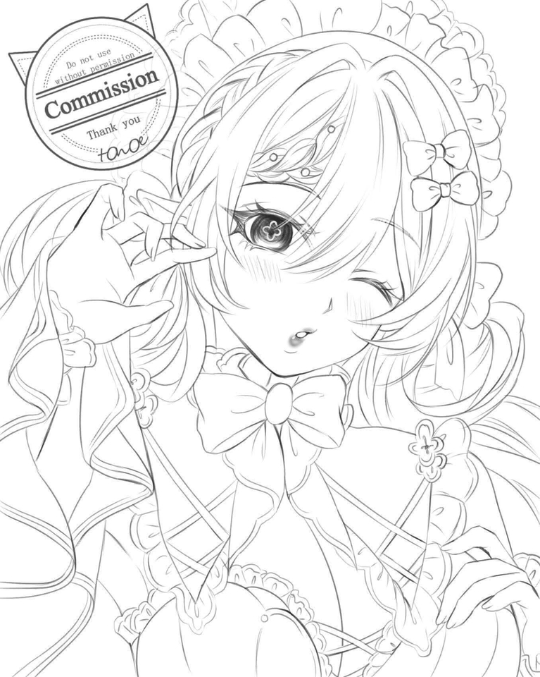 วาดภาพลายเส้น - งานเส้นรัฟ (เส้นเปล่าไม่ลงสี) ตามสเกล/โอมากาเสะ By: tOnOe - 2