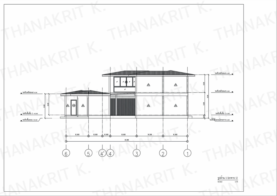 รับเขียนแบบบ้านสองชั้น พร้อมBOQ แบบบ้านชั้นเดียว เขียนแบบก่อสร้าง