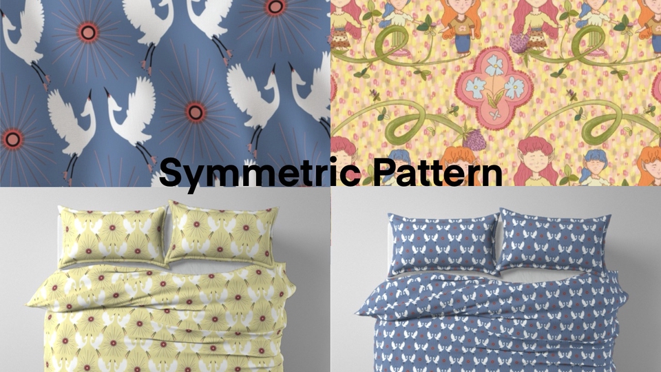 ออกแบบลายผ้า - ออกแบบลาย (Seamless)/ Repeat Pattern Design แนวเรียบง่าย ดอกไม้ ตัวอักษร Modren / Organic Style - 10