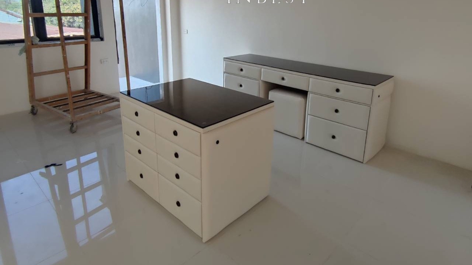 ผลิตเฟอร์นิเจอร์ - รับผลิตโต๊ะเครื่องแป้ง สามารถสั่งทำตามขนาดได้ เลือกสีเลือกวัสดุหุ้มได้ - 12