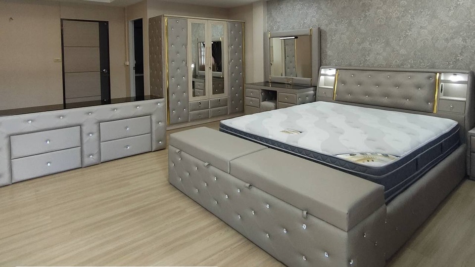 ผลิตเฟอร์นิเจอร์ - รับผลิตโต๊ะเครื่องแป้ง สามารถสั่งทำตามขนาดได้ เลือกสีเลือกวัสดุหุ้มได้ - 5