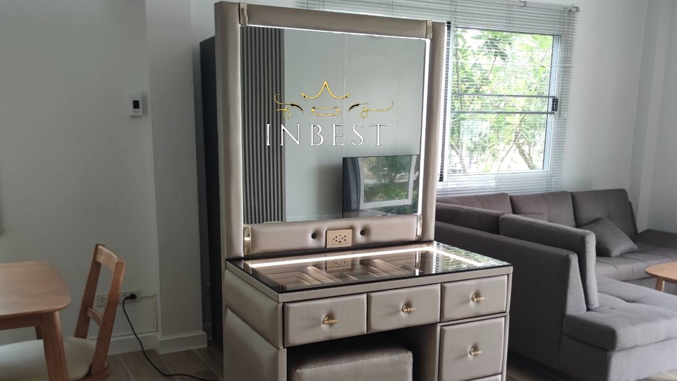 ผลิตเฟอร์นิเจอร์ - รับผลิตโต๊ะเครื่องแป้ง สามารถสั่งทำตามขนาดได้ เลือกสีเลือกวัสดุหุ้มได้ - 15