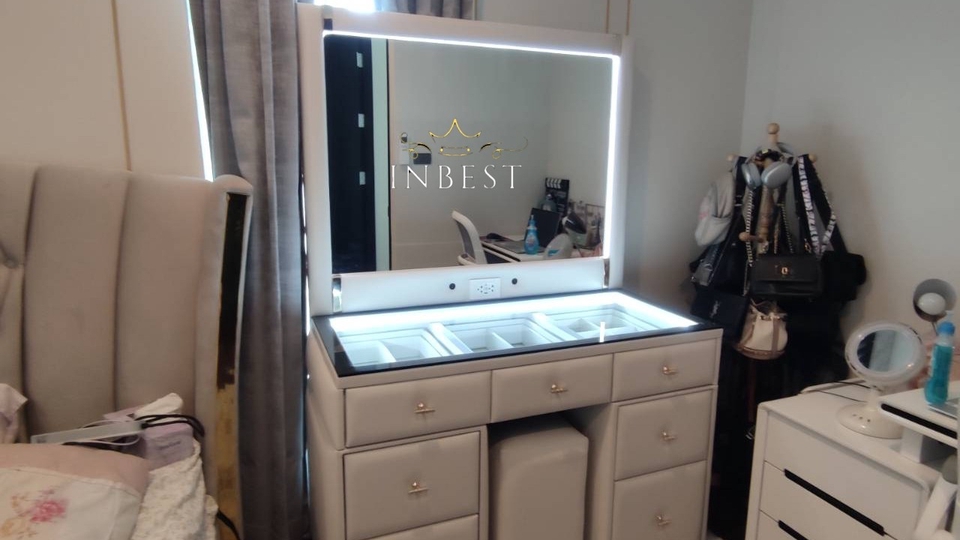 ผลิตเฟอร์นิเจอร์ - รับผลิตโต๊ะเครื่องแป้ง สามารถสั่งทำตามขนาดได้ เลือกสีเลือกวัสดุหุ้มได้ - 13