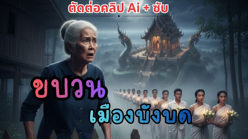 ภาพหน้าปกเกี่ยวกับเรื่อง ลี้ลับ จินตนาการ สำหรับ shorts / reels เรื่องเล่าสั้น 1นาที พร้อมซับไตเติ้ล