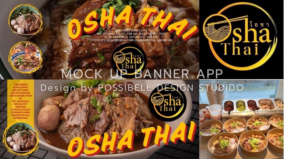 Logo - Logo Osha Thai โลโก้ร้านอาหารไทยในสวีเดน - 4