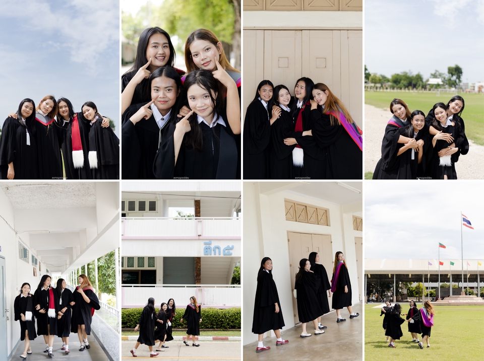 ถ่ายรูปรับปริญญา กลุ่มเพื่อนสาวสวย ช่างภาพรับปริญญา รับถ่ายภาพงานรับปริญญา