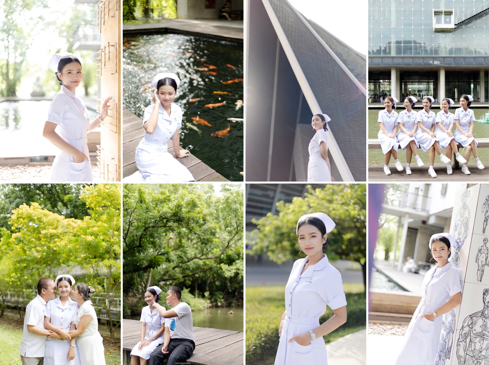 รับถ่ายภาพรับปริญญา พยาบาล ชุดขาว ช่างภาพ ตากล้อง freelance