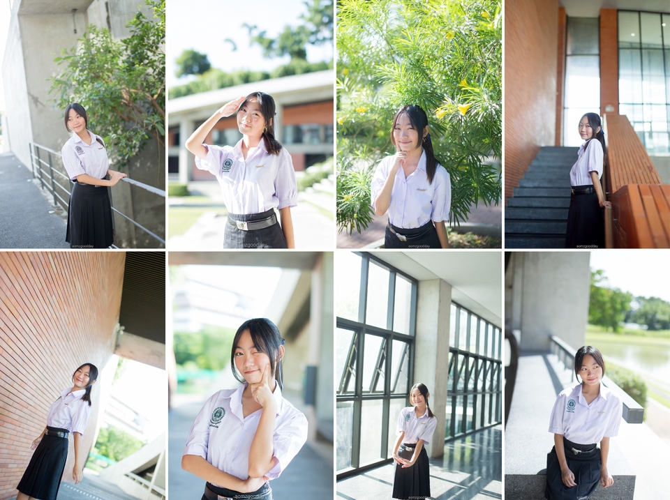 รับถ่ายภาพพอร์ตโปรไฟล์นักศึกษาหญิงชุดนักเรียน ช่างภาพรับปริญญา