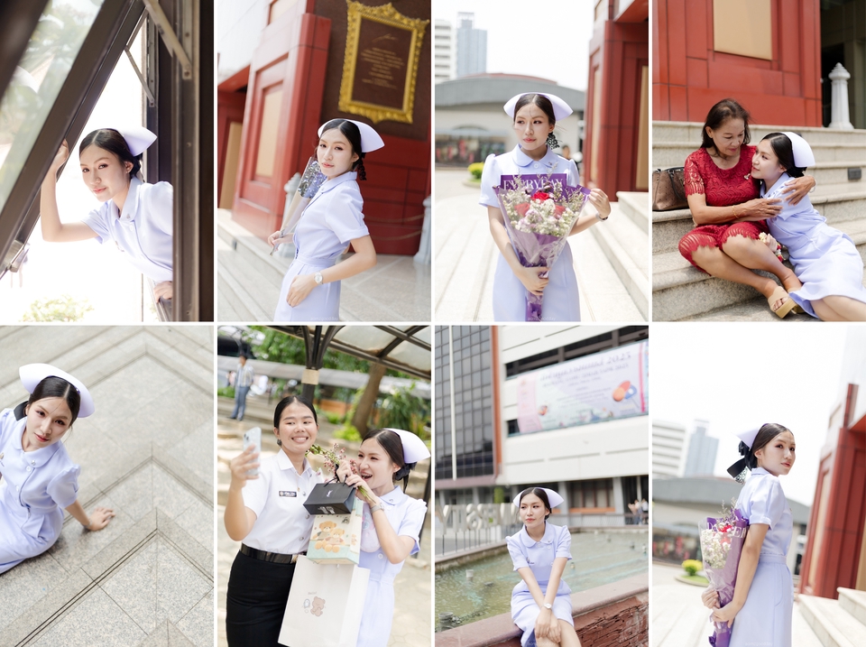 ถ่ายรูปรับปริญญา บัณฑิตสาวสวย ชุดครุย รับถ่ายภาพ