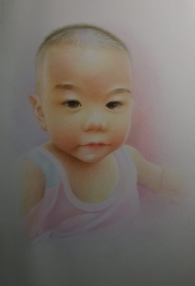 รับวาดภาพเหมือนเด็กน่ารัก ภาพเหมือนสี pastel
