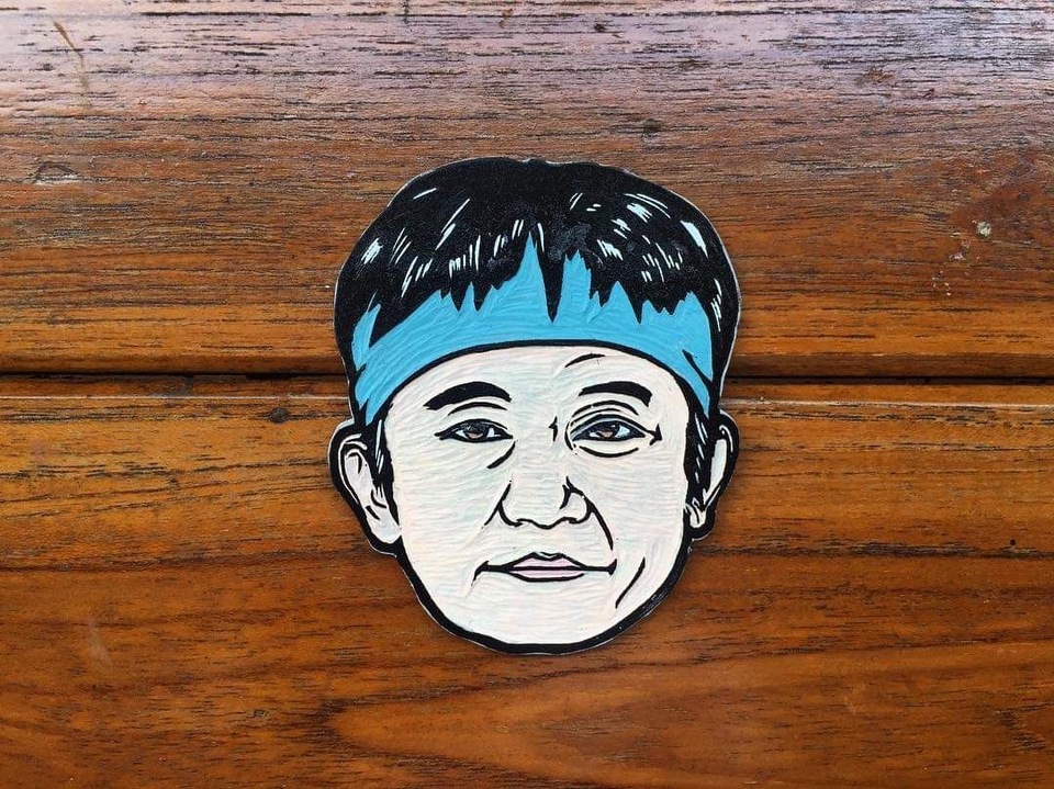 อื่นๆ - งานแกะรูปหน้าคนเป็นแม่เหล็กติดตู้เย็น / Linocut Magnet - 27